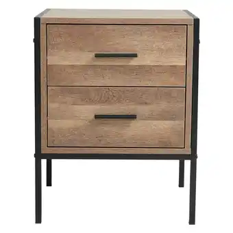 Tesco Living and HomeTwo-Drawer Wooden Nightstand Table offer