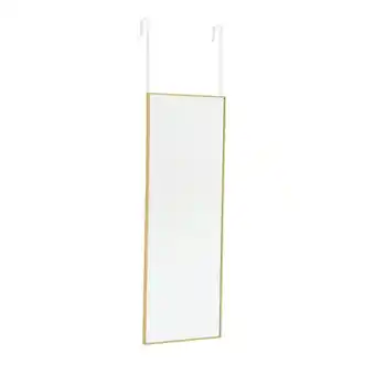 Tesco Living and Home Metal Frame Over the Door Full-Length Mirror - 28cm x 118cm - Gold offer