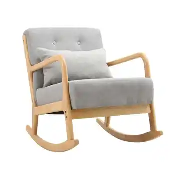 Tesco Living and Home Contemporary Linen Buttoned Rocking Chair offer