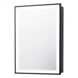 Tesco Living and Home Mirror Cabinet with LED Lighting - Black offer