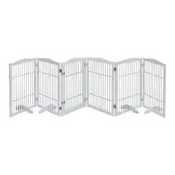 Tesco Living and Home White 6-Panel Wooden Folding Pet Playpen offer