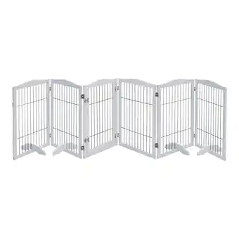 Tesco Living and Home White 6-Panel Wooden Folding Pet Playpen offer