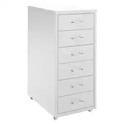 Tesco Living and Home Vertical File Cabinet with 6 Drawers - White offer