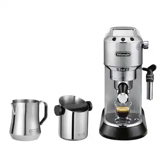 Tesco Delonghi Dedica Arte Bean to Cup Manual Coffee Machine, Silver offer