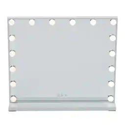 Tesco Living and Home Makeup Vanity Mirror with 16 LED Lights - White offer