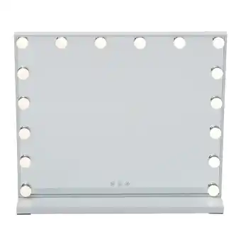 Tesco Living and Home Makeup Vanity Mirror with 16 LED Lights - White offer