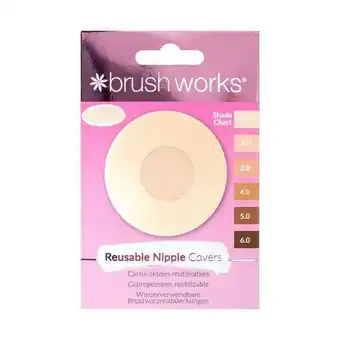 Tesco Brushworks Reusable Silicone Nipple Covers Shade 1.0 - Vanilla offer