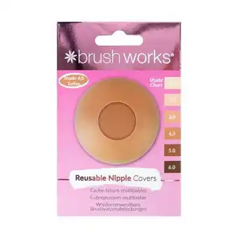 Tesco Brushworks Reusable Silicone Nipple Covers Shade 4.0 - Toffee offer