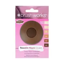 Tesco Brushworks Reusable Silicone Nipple Covers Shade 6.0 - Espresso offer