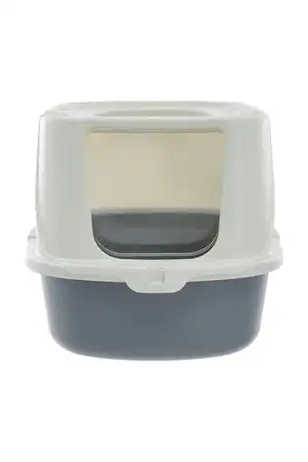 Tesco Living and Home Large Hooded Cat Litter Box with Scoop- Light Grey offer