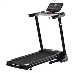 Tesco HOMCOM 500W Motorised Treadmill 1-12km/h Folding w/ Wheels Programs offer