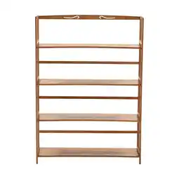 Tesco Living and Home 4 Tier Bamboo Bookshelf Organizer offer