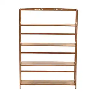 Tesco Living and Home 4 Tier Bamboo Bookshelf Organizer offer