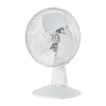 Tesco Igenix DF1210 Portable Desk Fan, 12 Inch, 3 Speed, White offer