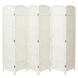 Tesco Living and Home Weave Fiber Folding Room Divider Privacy Screen offer