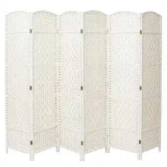 Tesco Living and Home Weave Fiber Folding Room Divider Privacy Screen offer