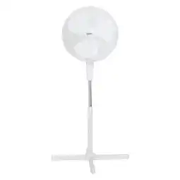 Tesco Igenix DF1655 Pedestal Fan, 16 Inch, 50 W, Oscillating, 3 Speeds, White offer