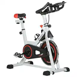 Tesco HOMCOM 8kg Flywheel Exercise Bike Adjustable w/Resistance &LCD Monitor offer