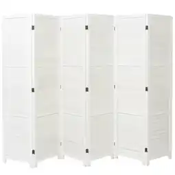 Tesco Living and Home Solid Wood Folding Room Divider Privacy Screen for Home - 6 Panels offer