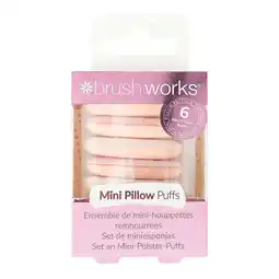 Tesco Brushworks Mini Pillow Puffs - 6 Pack offer