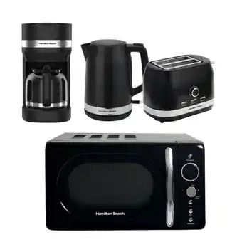 Tesco Hamilton Beach Ella Kitchen Bundle With Kettle, Toaster, Retro Microwave & Filter Coffee Machine offer