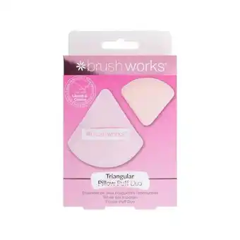 Tesco Brushworks Triangular Pillow Puff Duo offer