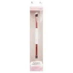 Tesco Brushworks White & Gold Highlight and Contour Brush offer