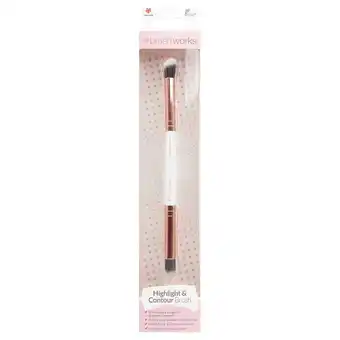 Tesco Brushworks White & Gold Highlight and Contour Brush offer