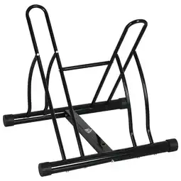 Tesco HOMCOM Reversible 2 Bike Holding Rack Steel Frame Outdoor Foot Caps offer