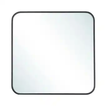 Tesco Living and Home Square Wall Mirror - Black - 70cm offer