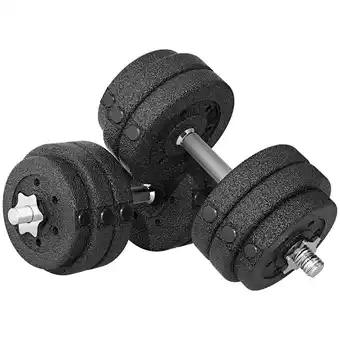 Tesco HOMCOM 30KG Adjustable Dumbbells Weight Set Hand Weight for Fitness offer