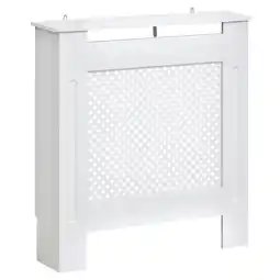 Tesco HOMCOM Radiator Cover Heating Cabinet Solid MDF Small Sized White offer