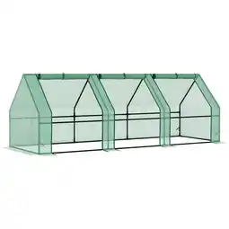 Tesco Outsunny Mini Greenhouse Garden Planter Zipper Doors Portable offer