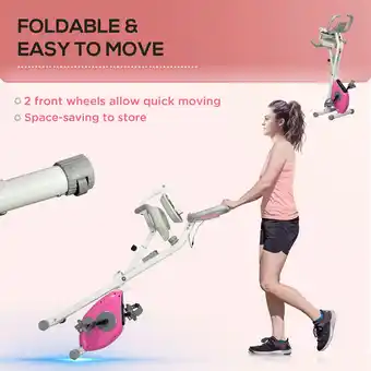 Tesco HOMCOM Folding Exercise Bike w/ Adjustable Magnetic Resistance,Height offer