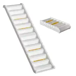 Tesco Living and Home Folding Portable Dog Pet Stairs Ramp White offer