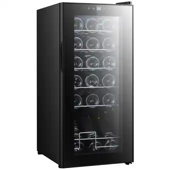 Tesco HOMCOM 50L Undercounter Wine Cooler Fridge with LED Light Glass Door offer