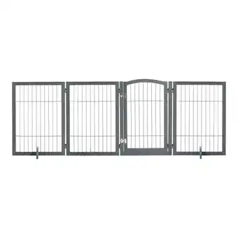 Tesco Living and Home Freestanding Wooden Pet Playpen 4-Panel Grey offer