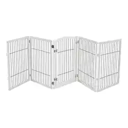 Tesco Living and Home Freestanding Wooden Pet Playpen 5-Panel White offer