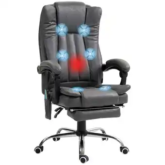 Tesco Vinsetto 6-Point Vibrating Heat Massage Chair w/ Microfibre offer