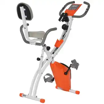 Tesco HOMCOM 2-In-1 Upright Exercise Bike 8-Level Adjustable w/ Pulse Sensor offer