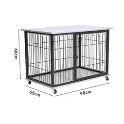 Tesco Living and Home Wooden Wire Dog Crate with Tray offer