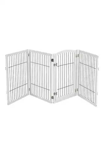 Tesco Living and Home Freestanding Wooden Pet Playpen 4-Panel White offer