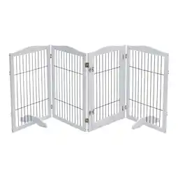 Tesco Living and Home White 4-Panel Wooden Folding Pet Playpen offer