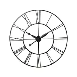 Tesco Living and Home Large Vintage Cut-Out Metal Wall Clock - 80cm - Grey offer