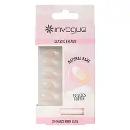 Tesco Invogue Bare French Coffin Nails - Pack of 24 offer