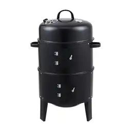 Tesco Living and Home Outdoor BBQ Upright Charcoal Smoker Grill offer