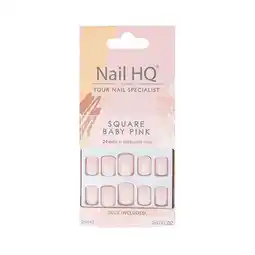 Tesco Nail HQ Square Baby Pink offer