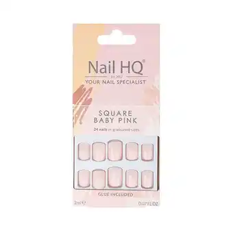 Tesco Nail HQ Square Baby Pink offer