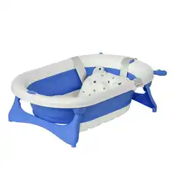 Tesco HOMCOM Foldable Baby Bath Tub Ergonomic with Temperature-Induced Water Plug offer