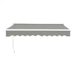 Tesco Living and Home Outdoor Retractable Patio Awning for Window and Door - 400cm W x 300cm D offer